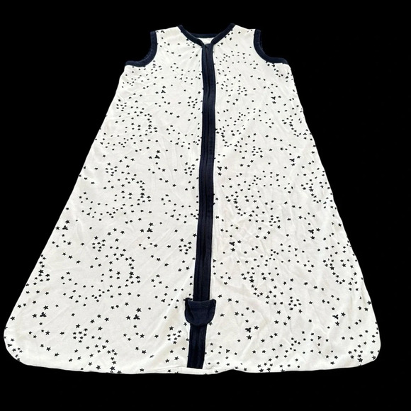 Burt’s Bees Baby Beekeeper Large 12-18 months Knit Cotton Sleep Sack Navy Stars - Picture 1 of 3